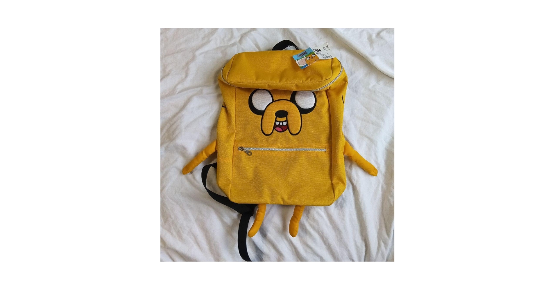 希少！アドベンチャータイム　ジェイク　立体顔　アイテムナンバー入り　リュック大 希少！アドベンチャータイム ジェイク 立体顔 アイテムナンバー